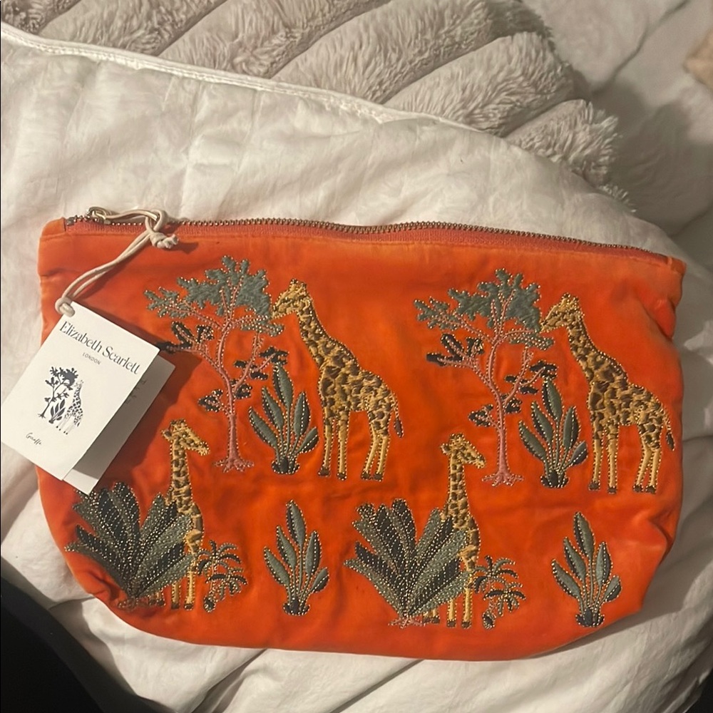 Rare! Elizabeth Scarlett, Orange Giraffe Clutch